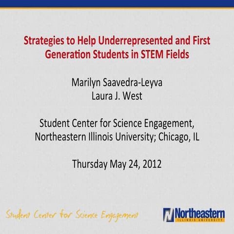 ILACADA.Strategies to Help Underrepresented and First Generation Students 2012