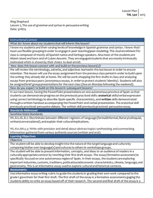 lesson Plan 2
