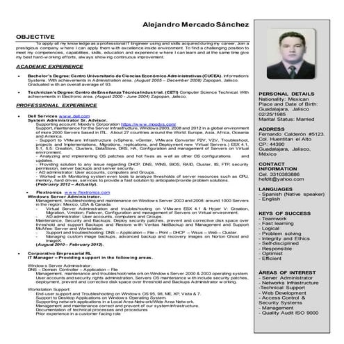 Resume - Alejandro Mercado