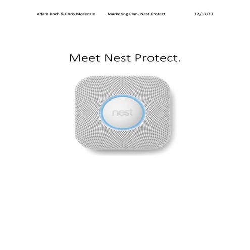 Nest Protect Marketing Plan
