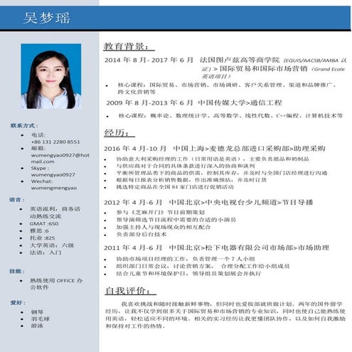 CV Chinese | PDF