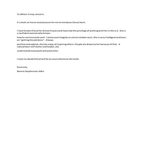 Reference letter for IDC | DOCX