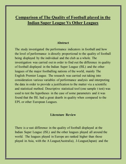 eco-researchpaper-quality of isl vs other leagues (1)