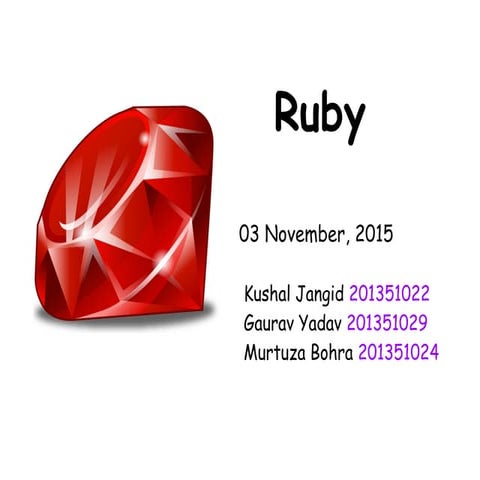 Ruby_Basic | PPT