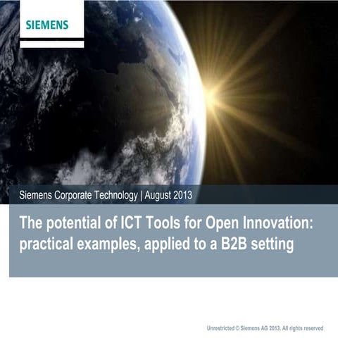 Open Innovation in a B2B market