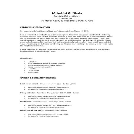 MY CV | DOCX