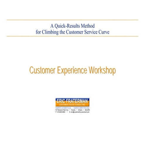 Customer Experience Workshop
