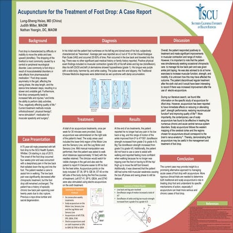 Acupuncture for the Treatment of Foot Drop- A case Report