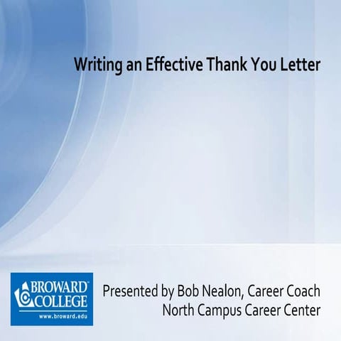 Thank You Letter Presentation