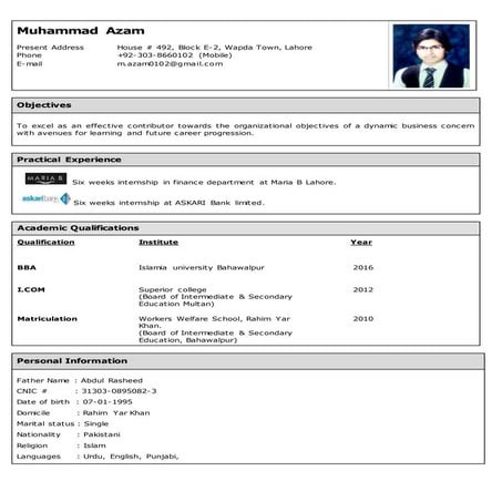 Azam CV | DOCX