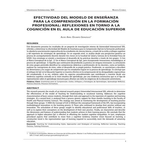 Efectividad del modelo_de_ensenanza_para_la_comprension_en_la_educacion_superior