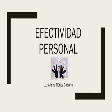 Efectividad personal [Autoguardado] ppf presentacion sobre efectividad personal