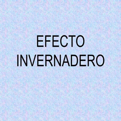 Efecto invernadero