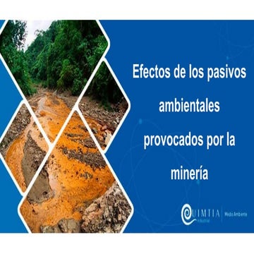 Contaminantes y problemas ambientales de la actividad minera | PPTX