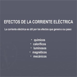 Efectos de la electricidad