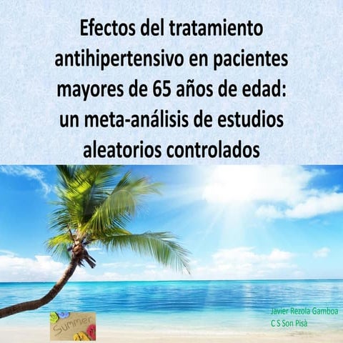 Efectos del tto anti hipertensivo en mayores de 65 años