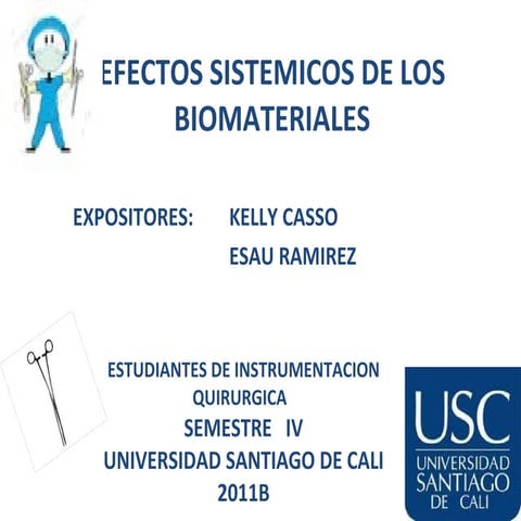 Efectos sistemicos de los biomateriales