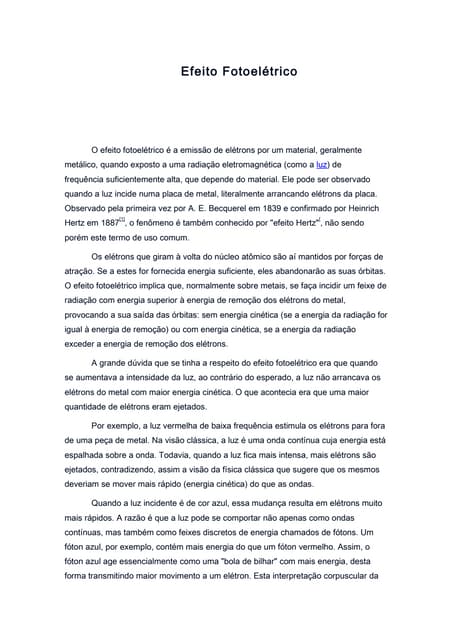 Efeito fotoelétrico