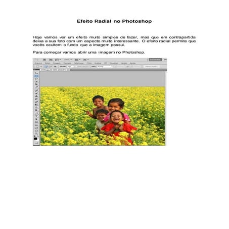 Efeito radial no photoshop
