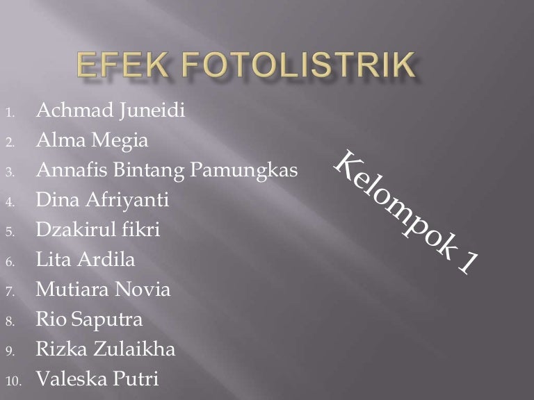 Efek Fotolistrik