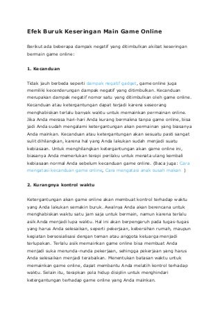 Efek jelek main game