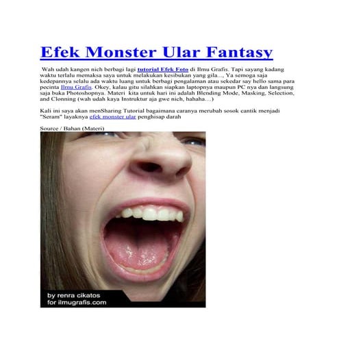 Efek monster ular fantasy