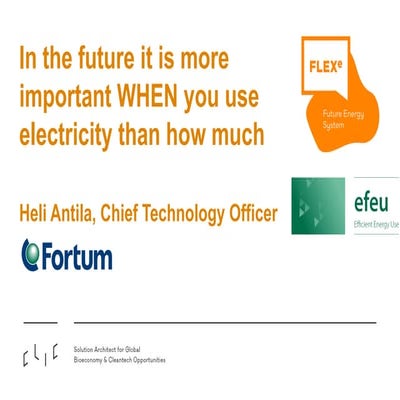 EFEU / FLEXe Antila Heli in the future it is more important when you use elec...