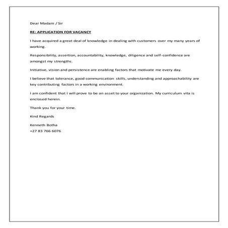Kenneth Botha CV | DOCX