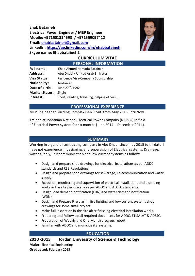 ELECTRICAL MEP ENGINEER CV electrical-mep-engineer-cv