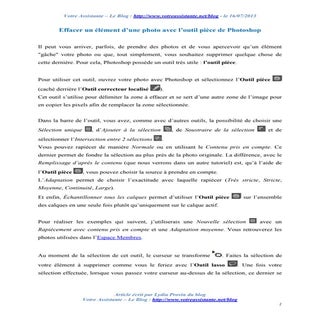 Effacer un élément d’une photo avec...