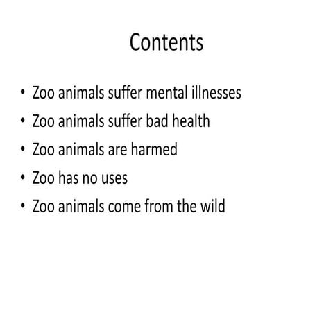 Against the captivity of animals in zoos