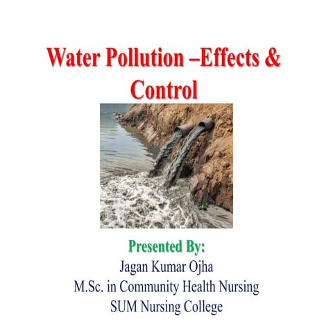 Water Pollution -Its Effect and control at small Scale