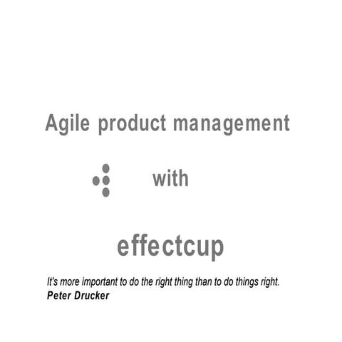 Agile Product Management with effectcup