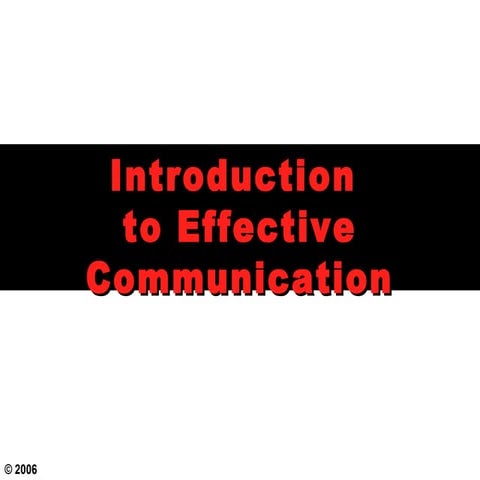 Effective communication