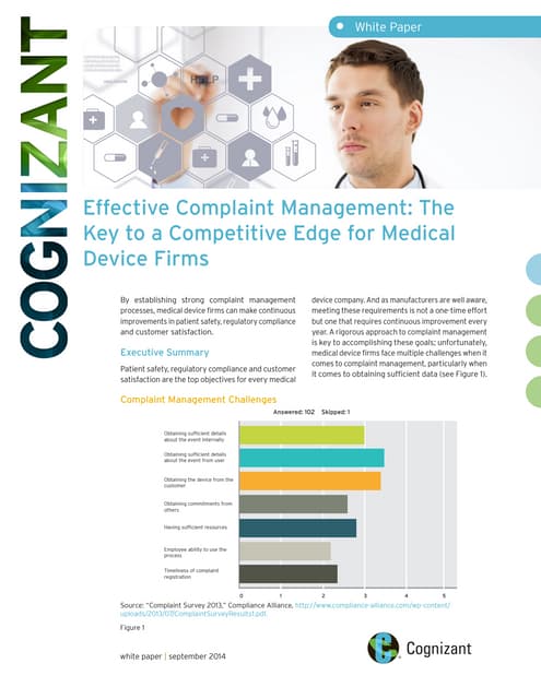Effective Complaint Management: The Key to a Competitive Edge for Medical Dev...