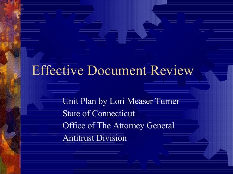 Effective Document Review