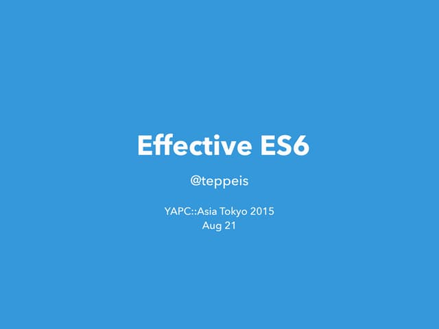 Effective ES6