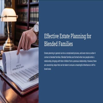 Effective Estate Planning for Blended Families