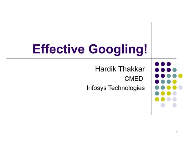 Effective Googling