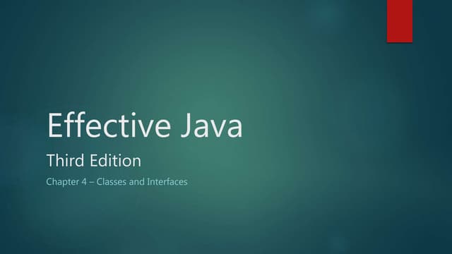 Effective java-3rd-edition-ch4