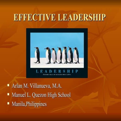 Effective Leadership