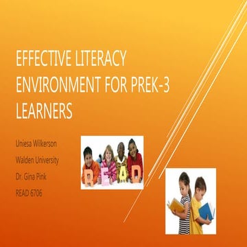 Effective Literacy Environment