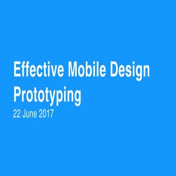 DBA #5 - Design on-the-go: Effective Mobile Prototyping