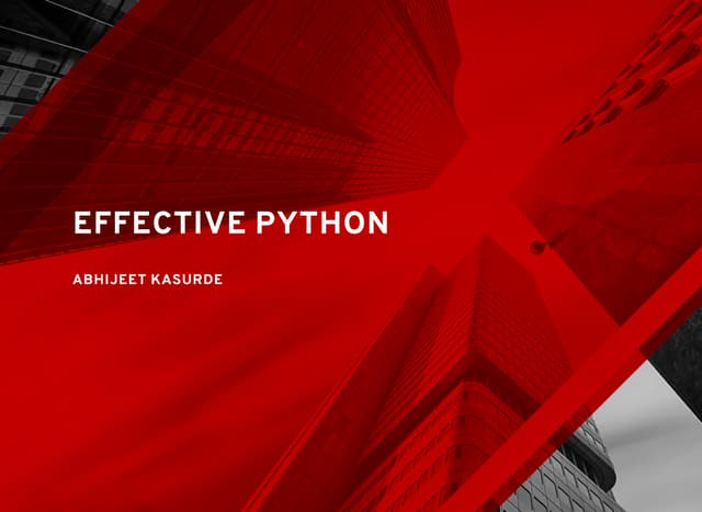 Effective python | PPT