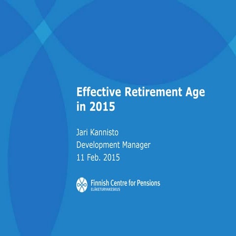 Effective retirement age in 2015