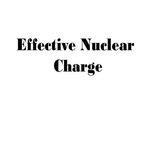 Effective Atomic Number (EAN)