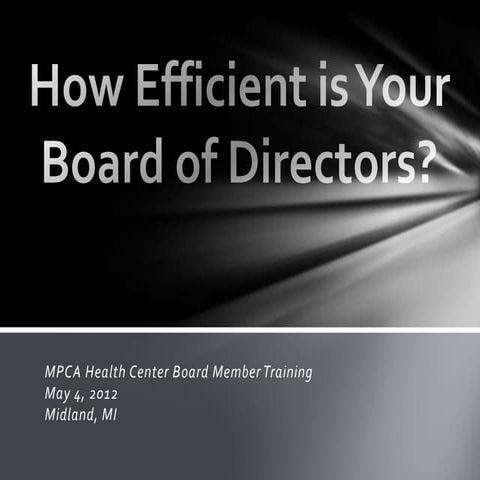 Effective boards presentation