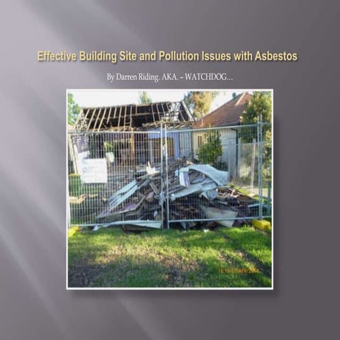 Asbestos project notification mde 259 | PDF