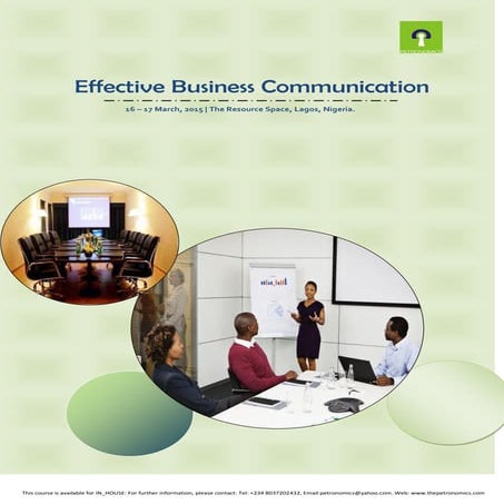 Effective business communication march. lagos