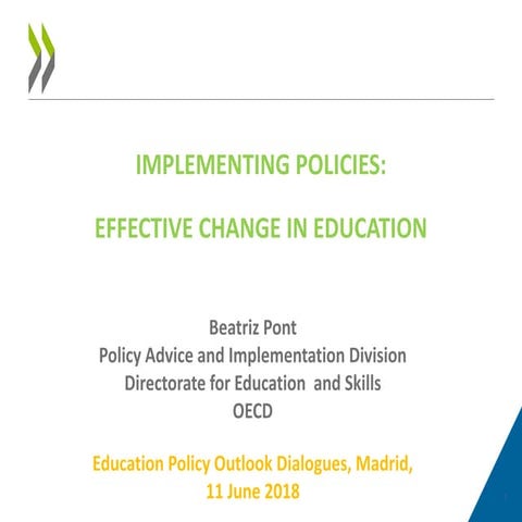 Effective change in schools oecd pont 2018 mad 6 18 | PPTX